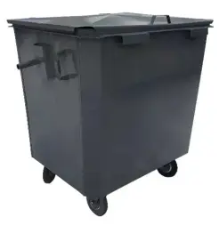 Металлический контейнер 1,1 куб.м на колесах 200 мм