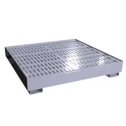 Металлический поддон для бочек ПДМ-06 1200x1200x300 мм Серый