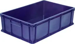 Ящик пластиковый сплошной, 600×400×180 мм, 35 л, серый [706.03.02 М]