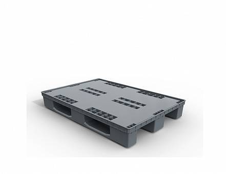 Поддон для крупногабаритного пластикового контейнера Polybox, 1200х800 мм, серый [02.106.91]