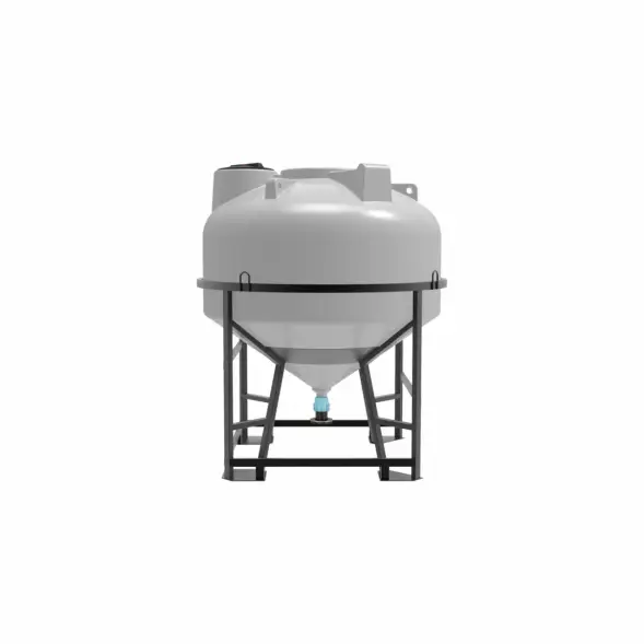 Емкость ЦКТ 3000 л с патрубком 90мм с фланцем под плотность до 1,5 г/см3 белая в обрешетке