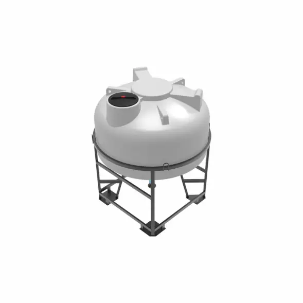 Емкость ЦКТ 3000 л с патрубком 90мм с фланцем под плотность до 1,5 г/см3 белая в обрешетке