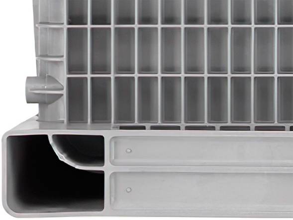 Крупногабаритный пластиковый контейнер сплошной на 3-х полозьях BoxPallet, 1200х1000х1140 мм, серый [C-Box 1210 S (1140)]