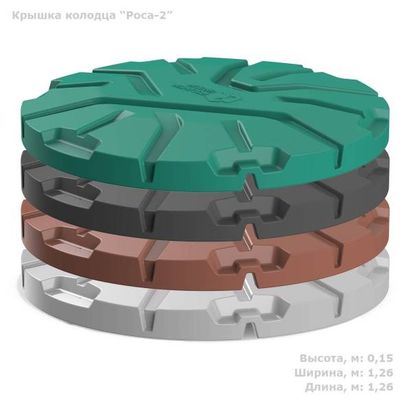 Крышка колодца «РОСА-2», зеленый