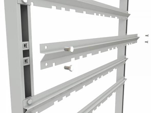 Стеллаж для пластиковых лотков ДВК SORTEX двухсторонний 1800x1000x800.05