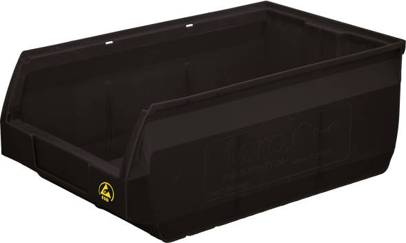 Ящик (лоток) антистатический пластиковый, 500x310x200 мм, 31 л, черный [5005 ESD]