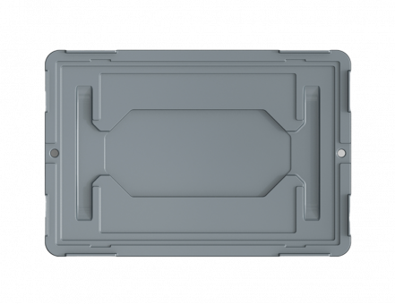 Пластиковая тележка 600х400 мм для ящиков (сплошная)