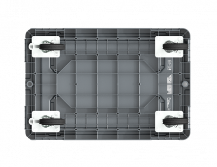 Пластиковая тележка 600х400 мм для ящиков (сплошная)