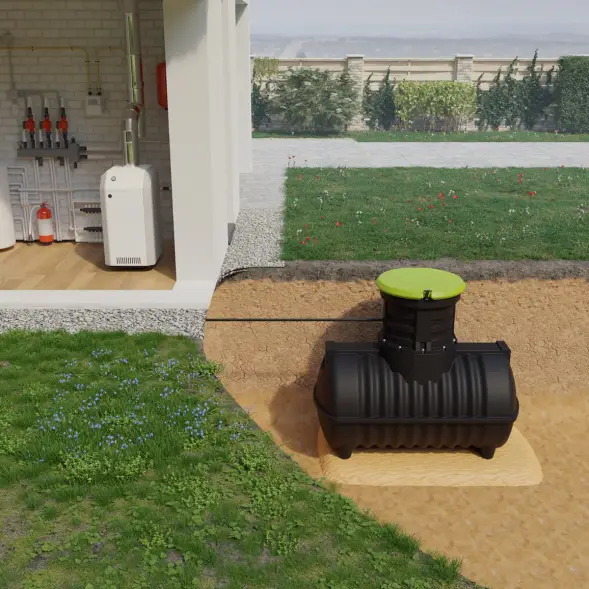 Емкость топливная подземная Rostok G 1200 с горловиной 600 мм