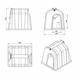 Домик для телёнка малый, 4041.0000.001.002
