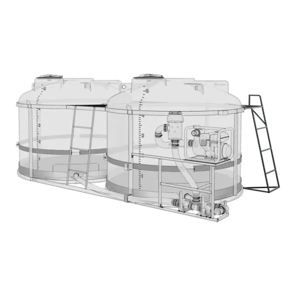 Лестница торцевая с трапом для обрешеток TRF