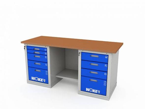 Верстак ДВК с 2 тумбами WOKER PRO 2504.1800