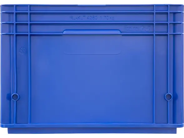 Евроконтейнер пластиковый перфорированный RL-KLT VDA 4280, 396x297x280 мм, 24,1 л, голубой