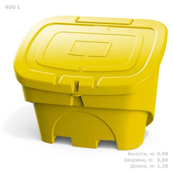 Ящик для соли, реагентов 400 литров PREMIUM, красный