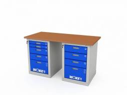 Верстак ДВК с 2 тумбами WOKER PRO 2504.1500