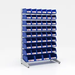 Стеллаж односторонний L1500 №11 (1425х940х500) светло-серый