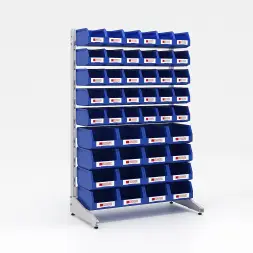 Стеллаж односторонний L1500 №14 (1425х940х500) светло-серый