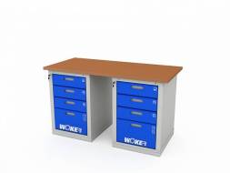 Верстак ДВК с 2 тумбами WOKER PRO 2404.1500