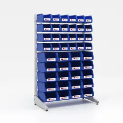 Стеллаж односторонний L1500 №15 (1425х940х500) светло-серый