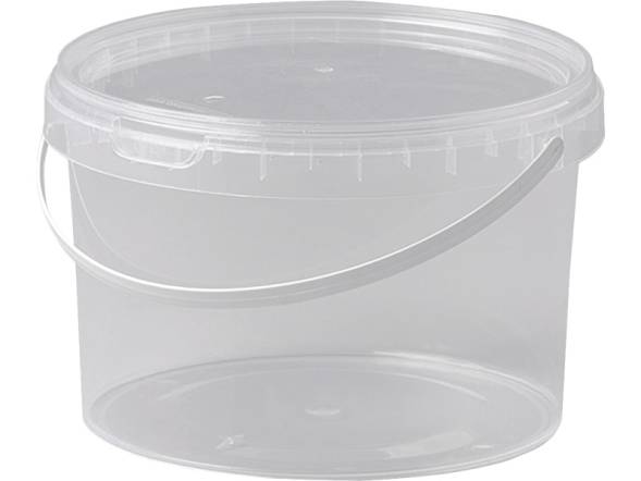 Ведро пластиковое круглое под запайку, 3.3 л, прозрачный