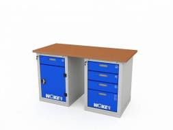 Верстак ДВК с 2 тумбами WOKER PRO 2204.1500