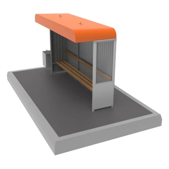 Павильон остановочный мод. 2.2, 3495x1215x2380 мм